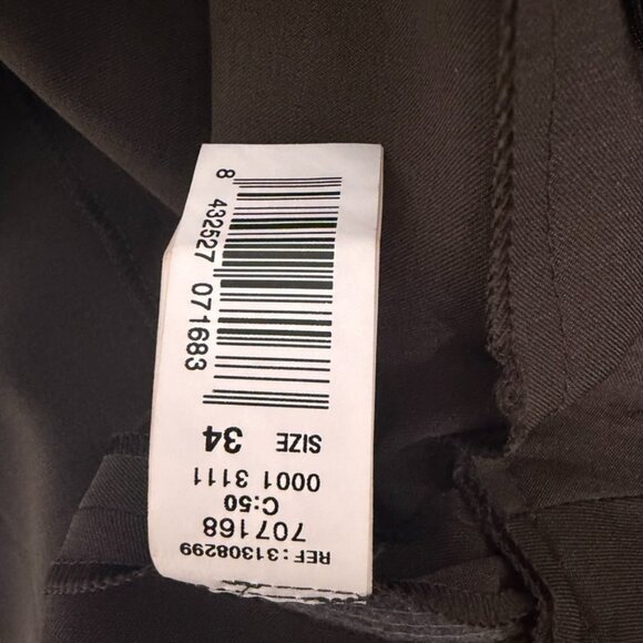 NWT Mango High Waist Button Slit Pencil Skirt Brown Petite / XS - Picture 9 of 10